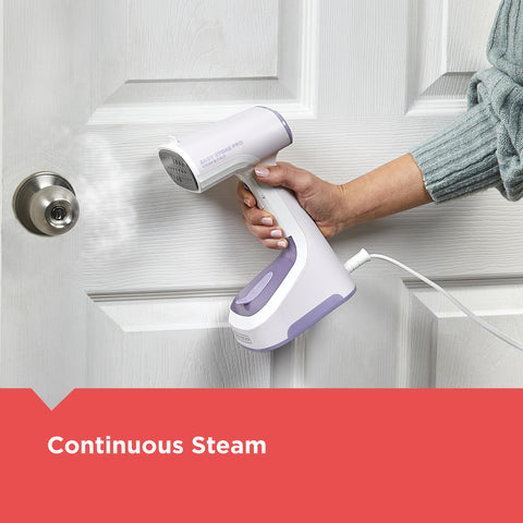 BLACK+DECKER Easy Store Steamer lint remover attachment removes fuzz for a polished look.