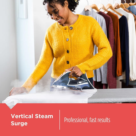 Dynamic Steam System provides continuous steam and bursts for wrinkle removal.