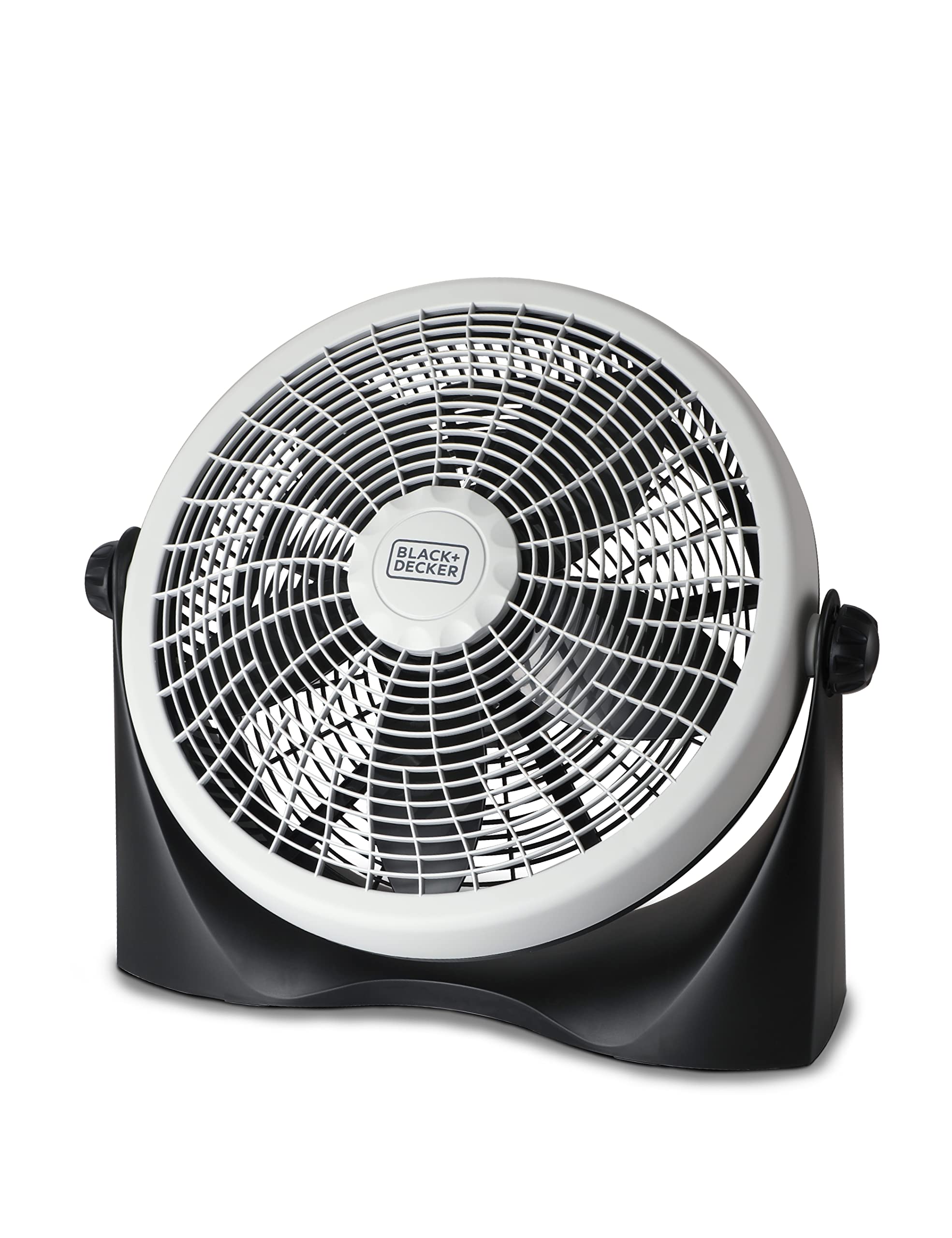 BLACK+DECKER high velocity floor fan front view showing overall build and size for living spaces