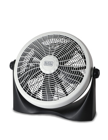 BLACK+DECKER high velocity floor fan front view showing overall build and size for living spaces