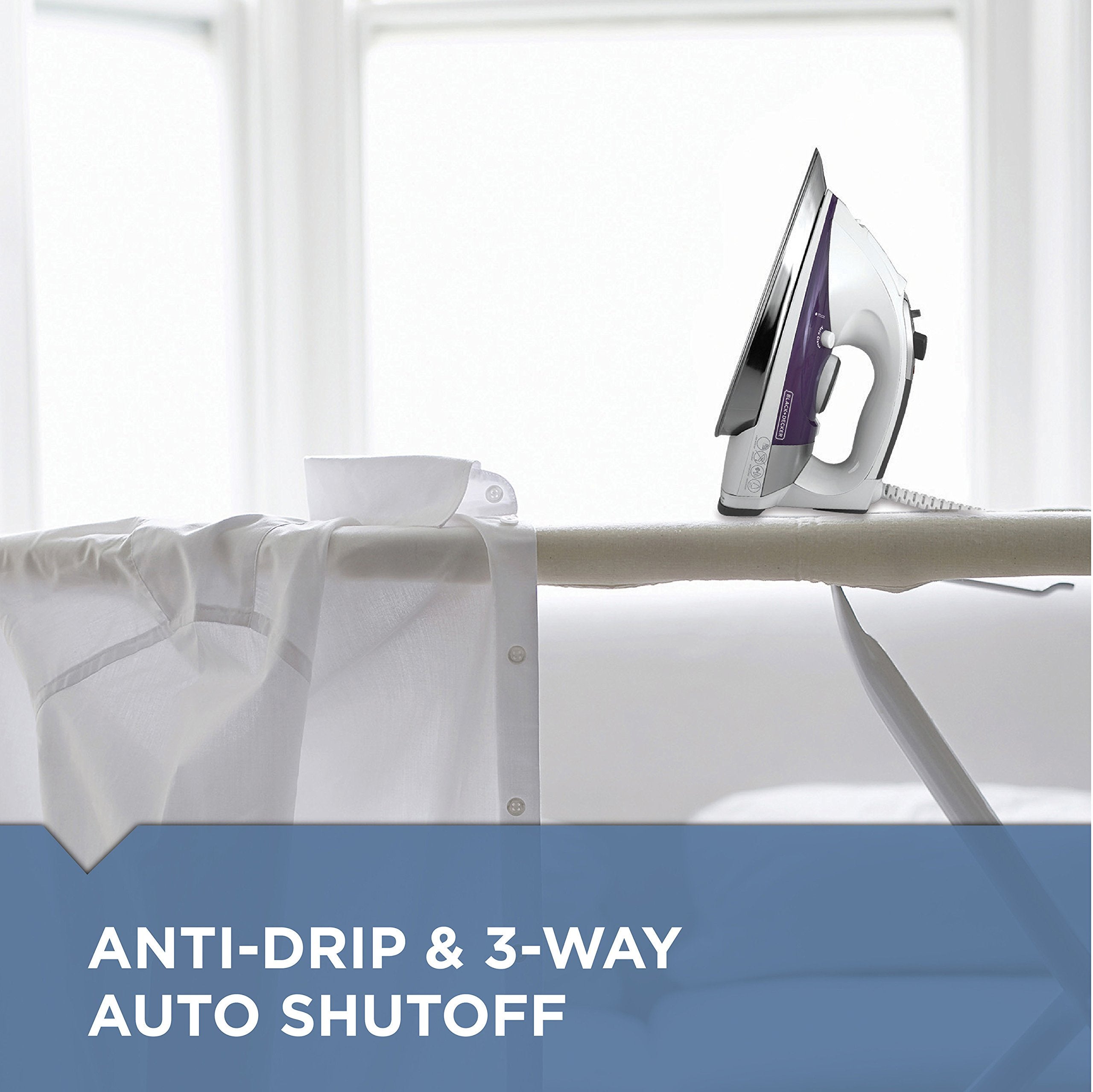 Anti-Drip feature preventing water stains during steaming on IR1350S