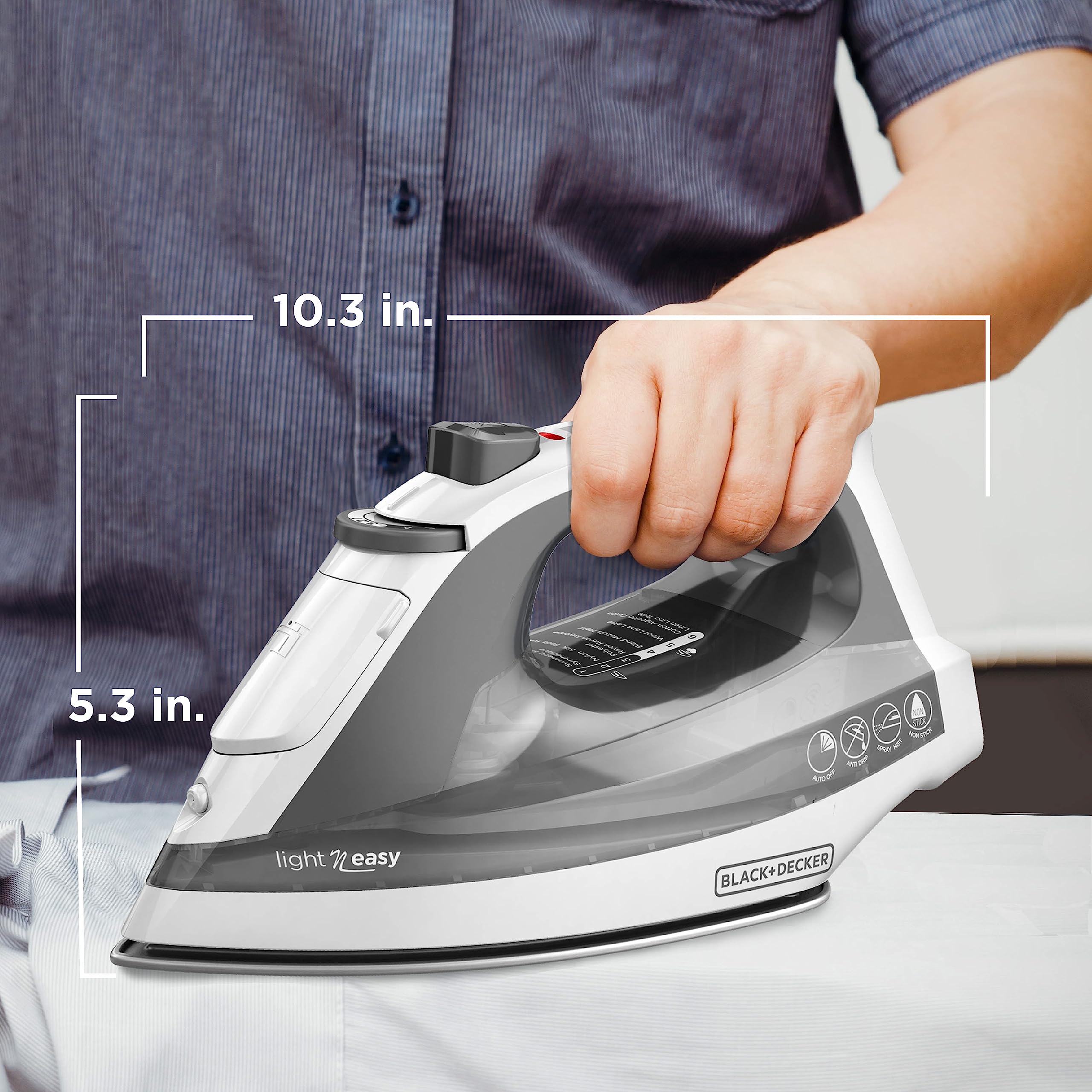 BLACK+DECKER Light N Easy IR1020S compact design easily fits small spaces.