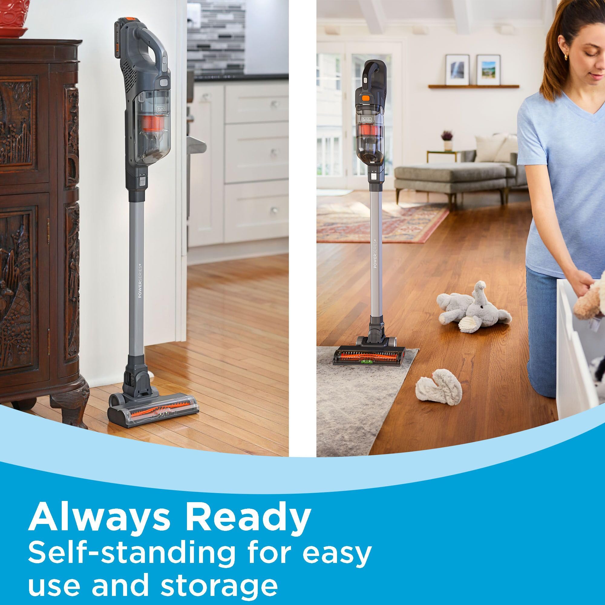 BLACK+DECKER PowerSeries 20V Max battery and charger included for immediate use.