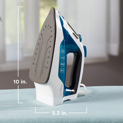BLACK+DECKER Easy Steam Compact Iron IR06V trueglide non-stick soleplate for smooth gliding.