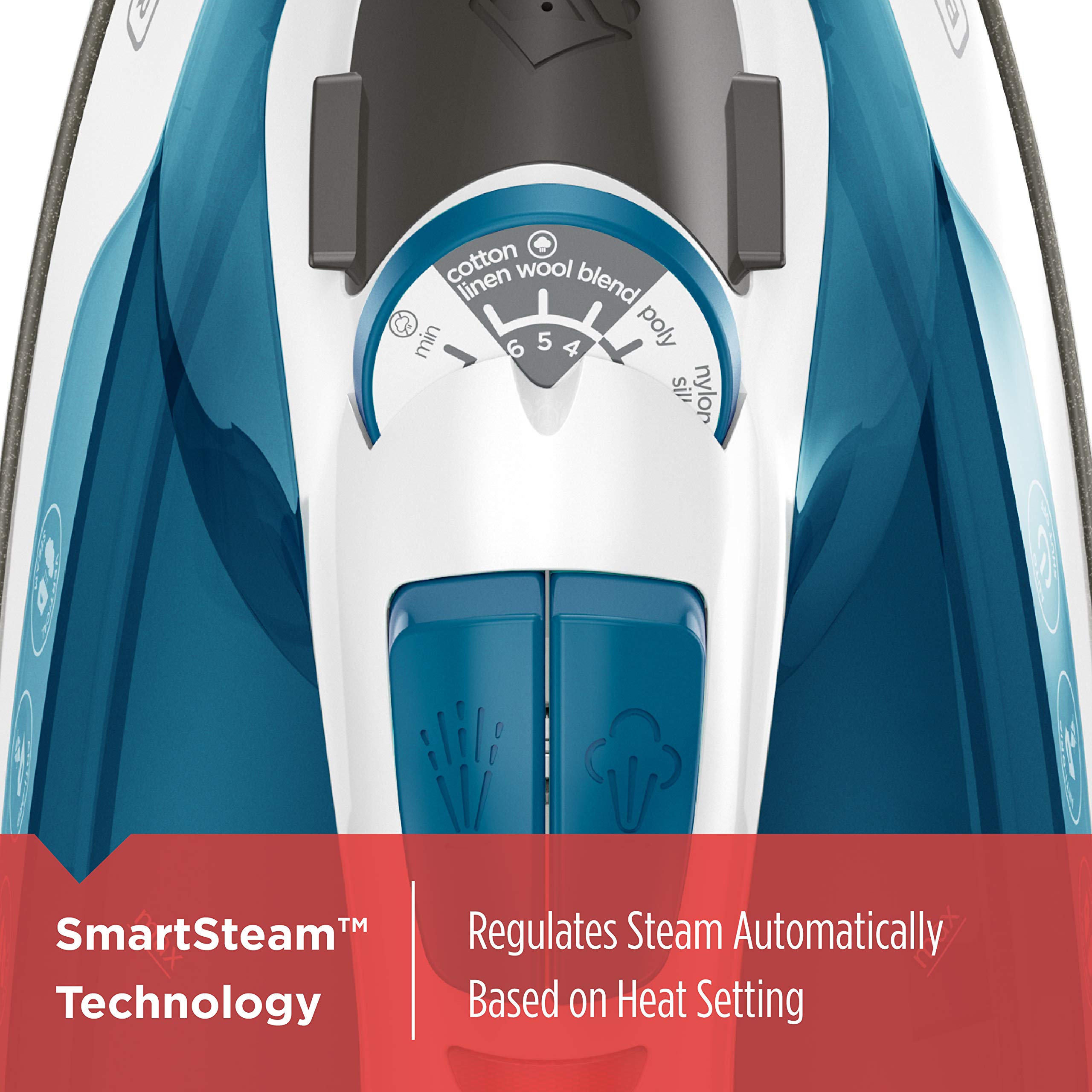 BLACK+DECKER Easy Steam Compact Iron IR06V vertical steam feature for quick wrinkles release.