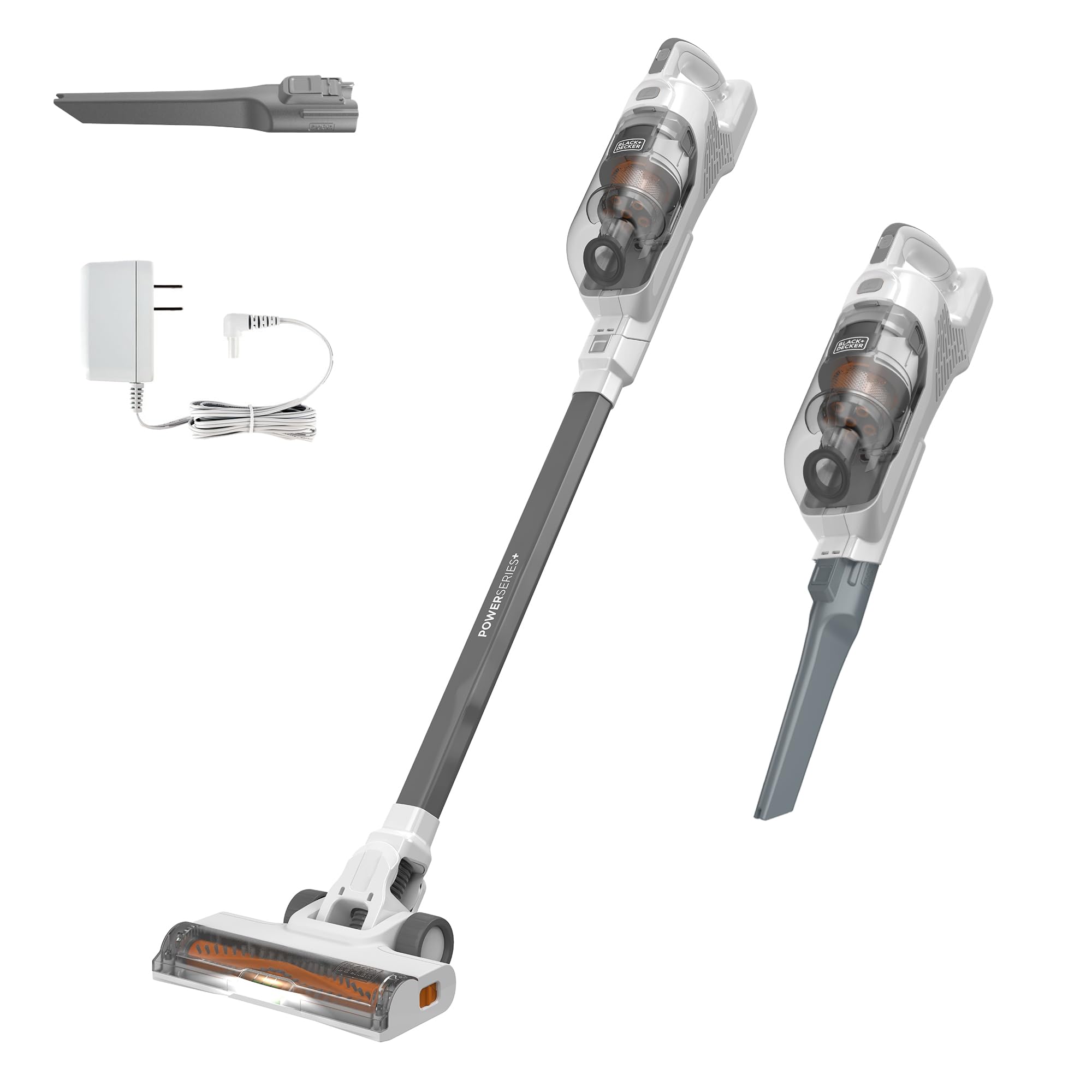 BLACK+DECKER POWERSERIES+ LED floorhead illuminates dirt for precise cleaning