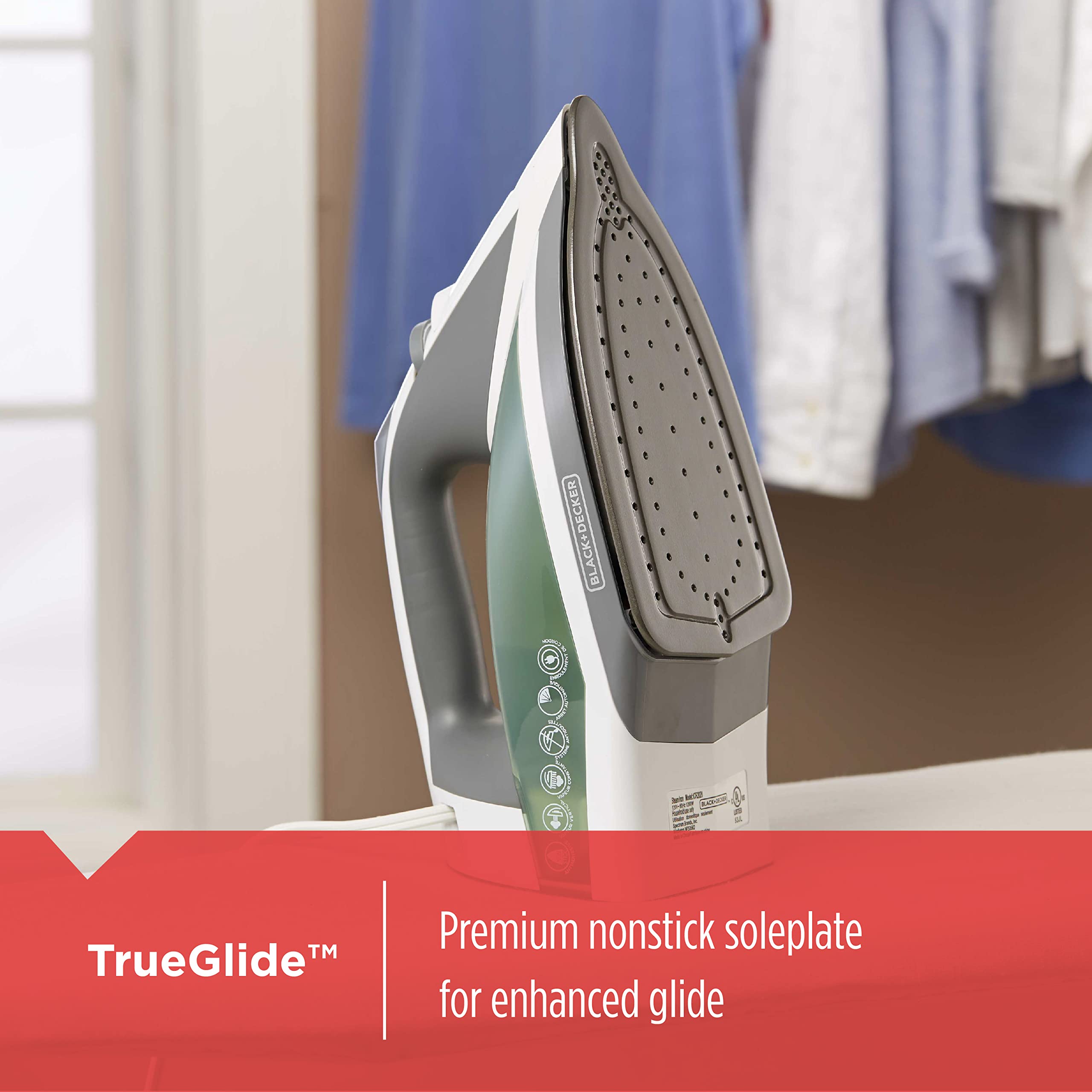 BLACK+DECKER Vitessa 3-Way Auto Shutoff for safe, unattended ironing.