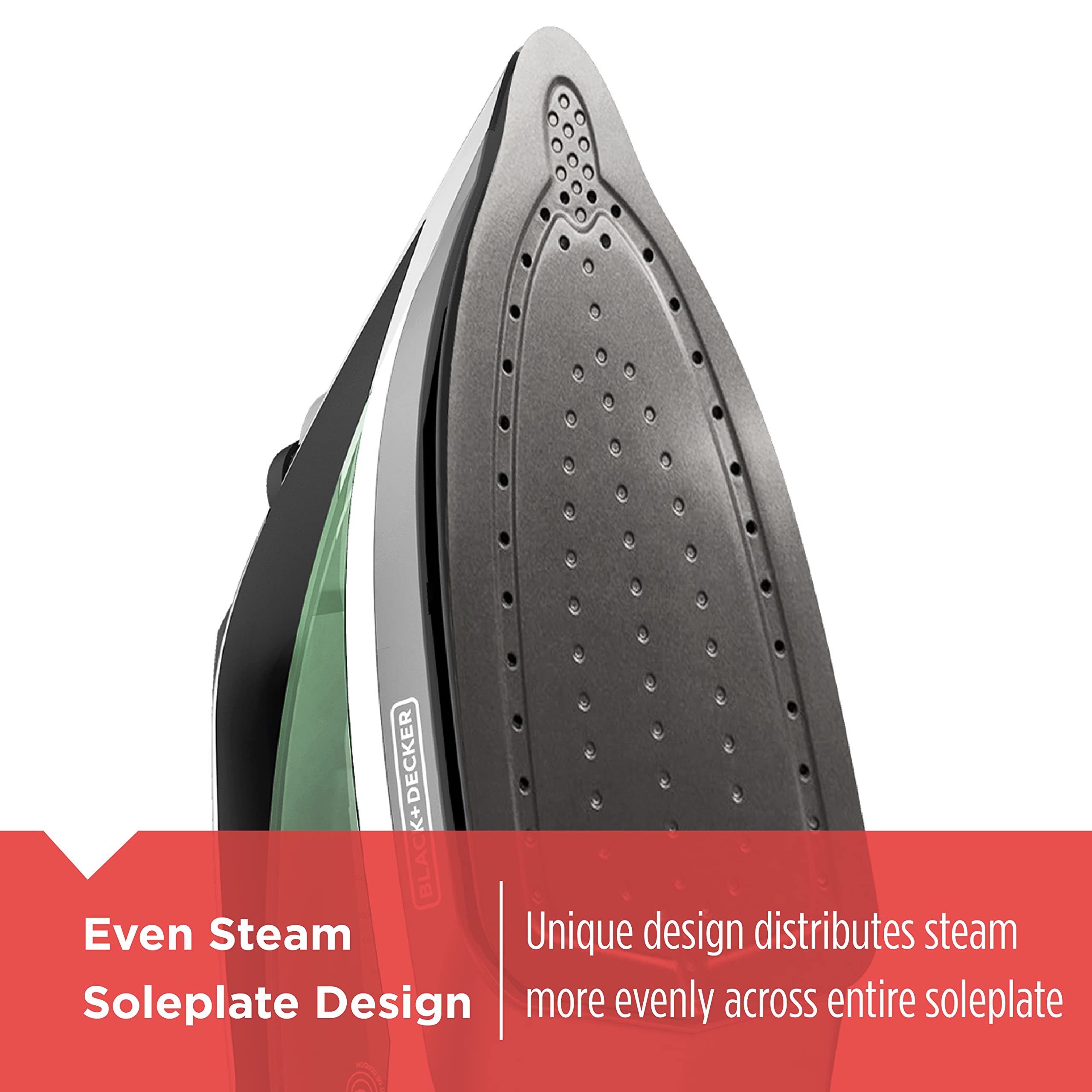 BLACK+DECKER Vitessa Smart Steam Technology tailors steam to fabric type.