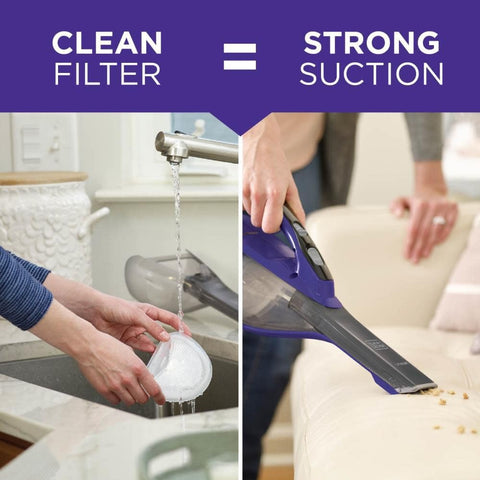 Black+Decker Dustbuster FurBuster cordless handheld model for quick home and car cleaning