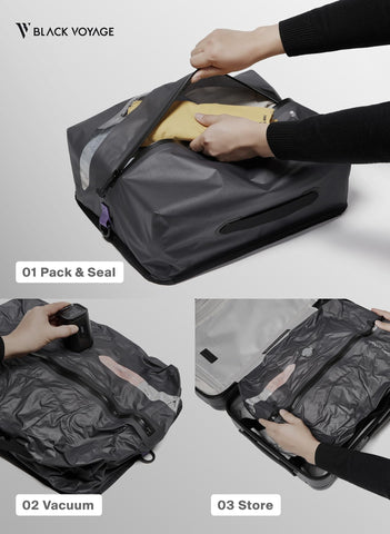 BlackVoyage carry-on-friendly design fits in suitcases and backpacks