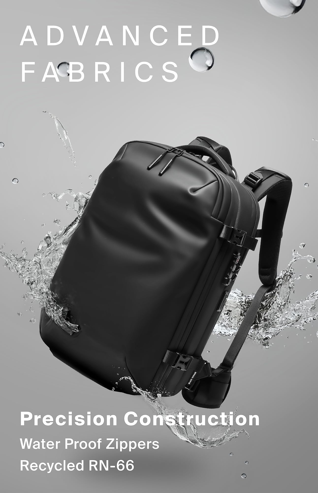 BlackVoyage Vortex with TSA lock ensures secure carry-on travel.