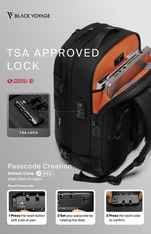 BlackVoyage Vortex luggage attachment demonstrates travel-friendly design.