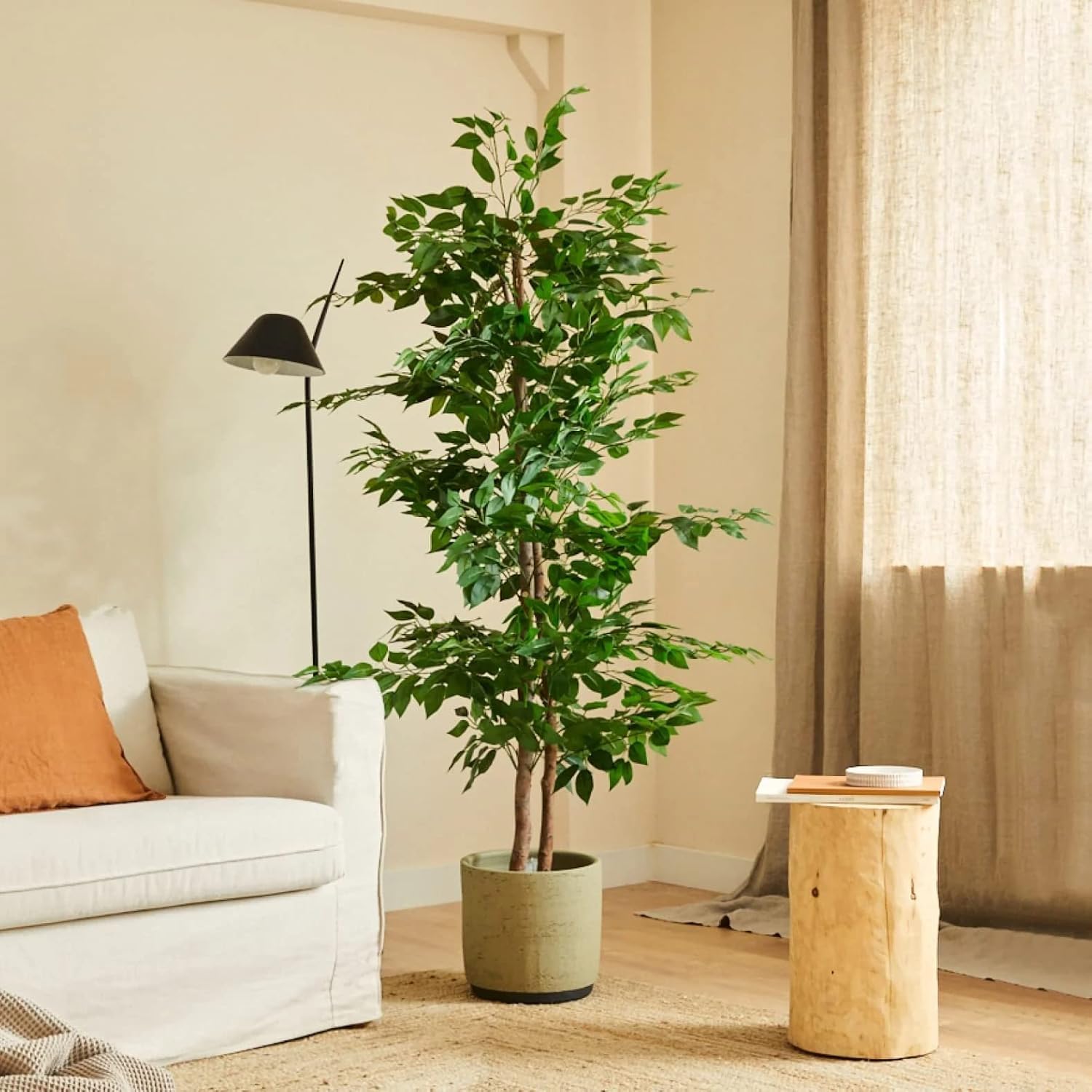 BLAINE Ficus 59in full artificial plant for versatile indoor outdoor decor