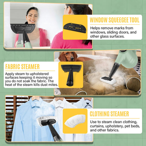 Blanight versatile steam cleaner cleans multiple surfaces including sinks, tiles, and fabrics