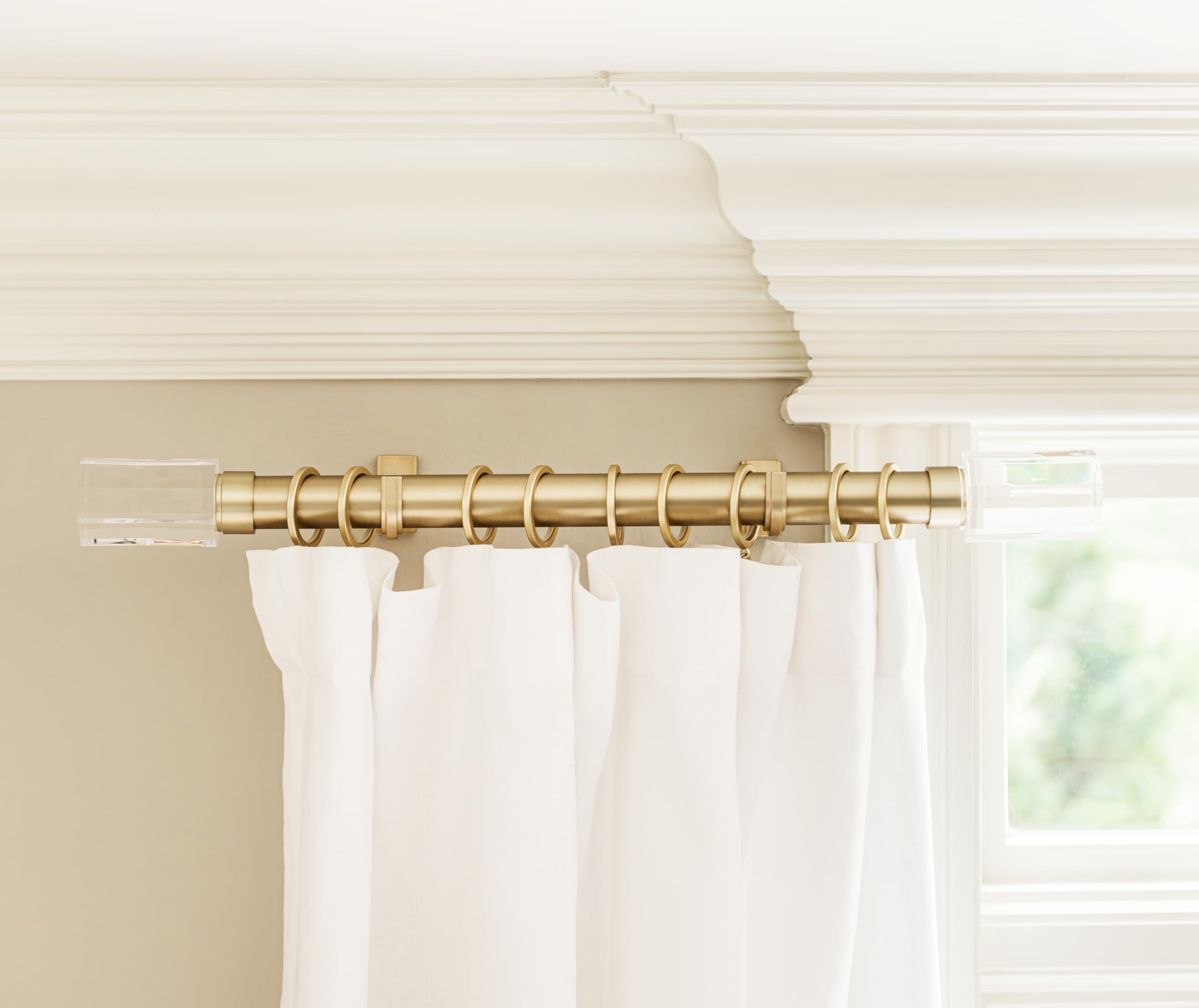 Contemporary metal rings suited for modern rooms with versatile styling options.