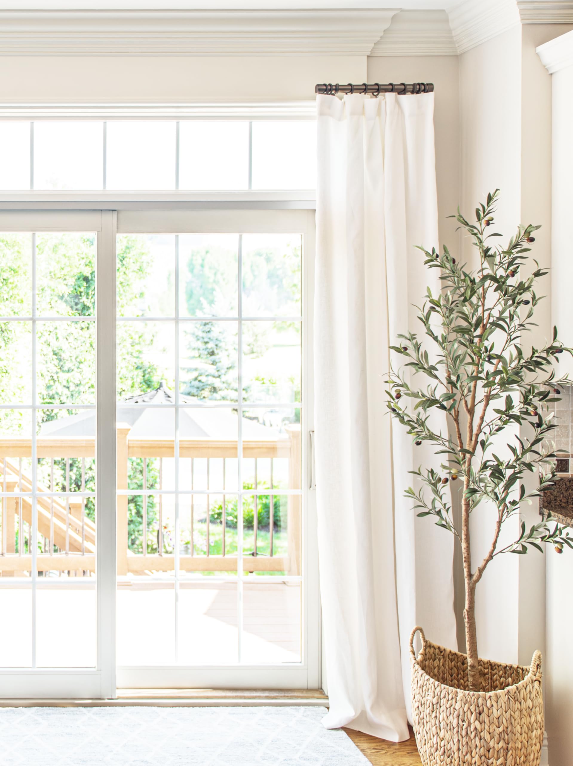 Eyelet pin hooks included for quick curtain setup