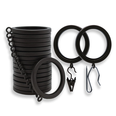 BLASTHOME Luxury Curtain Rings with 1.5 inch ID, smooth glide for two panels.