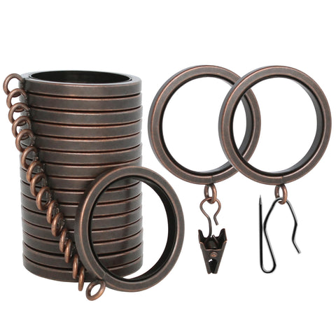 BLASTHOME luxury curtain rings in oil-rubbed bronze with smooth operation for two panels