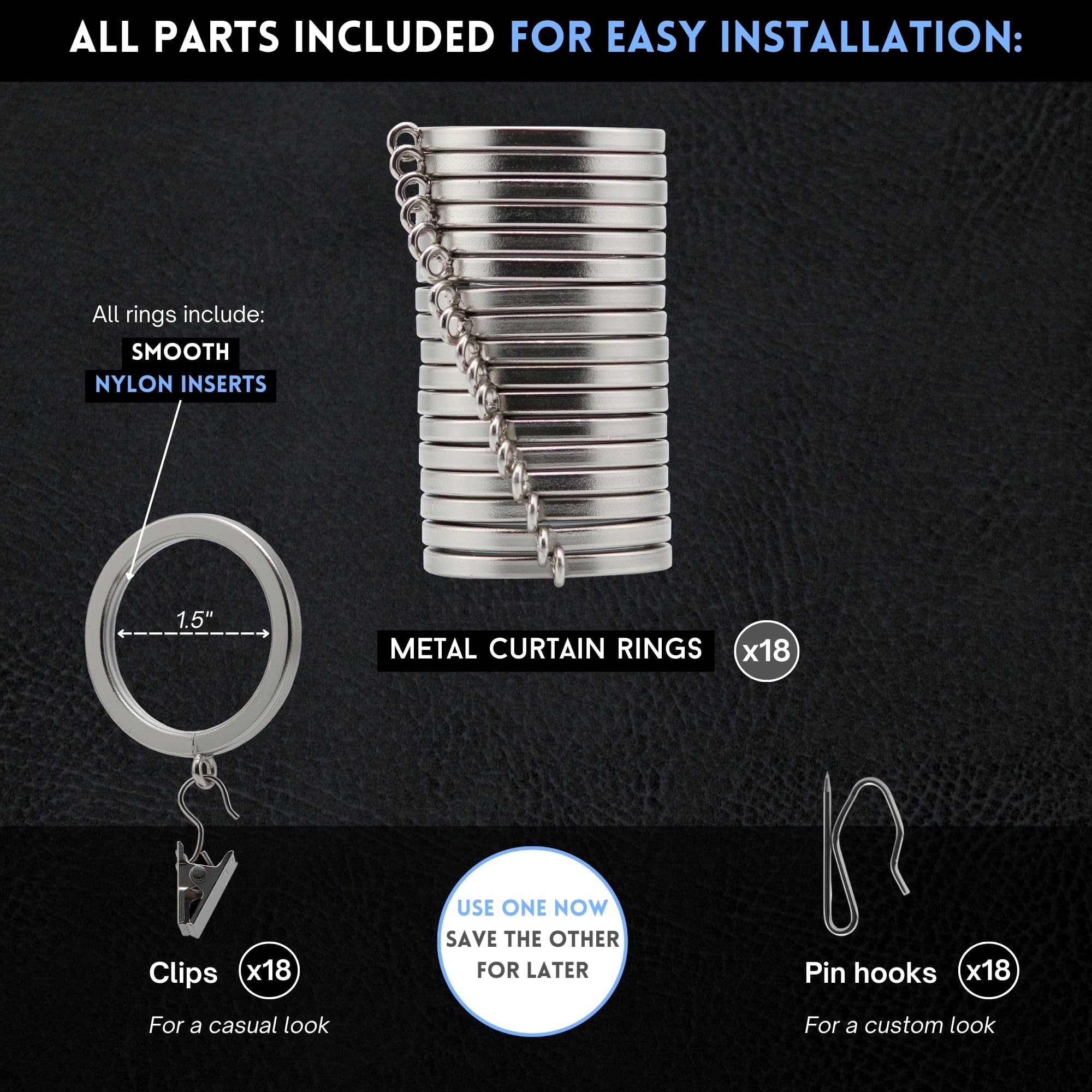 BLASTHOME included pinhooks and clips for versatile hanging options
