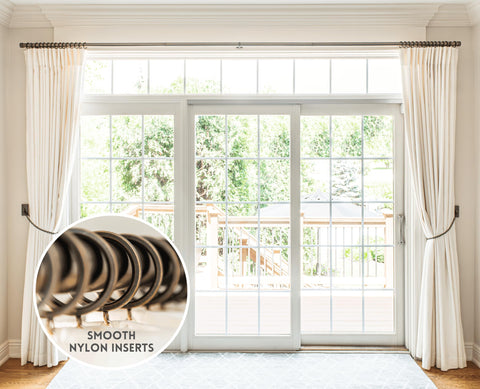 Nylon inserts removable for long-lasting glide and easy maintenance