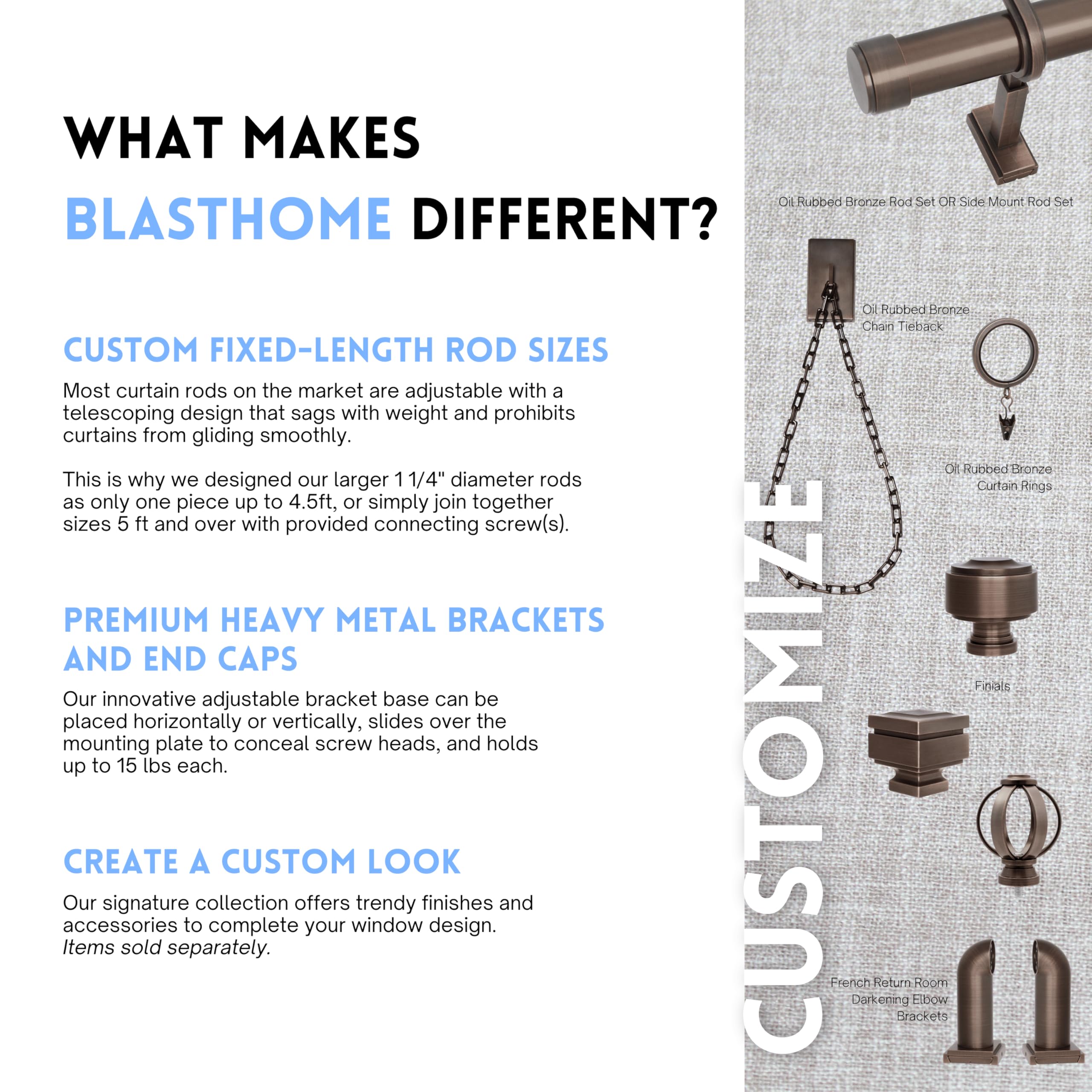 Removable clips provide versatile hanging options with style