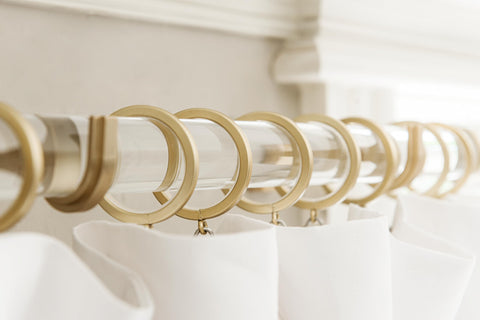 Two-curtains setup compatible with one-and-a-half-inch inside-diameter rods.