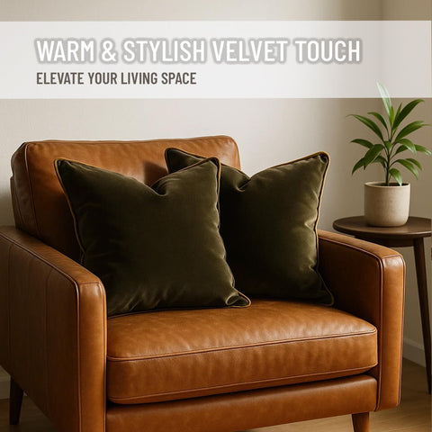 Blau Marité bedroom and living room setup with velvet cushions