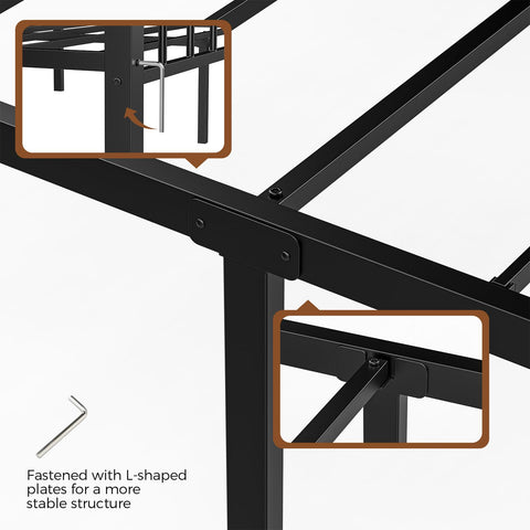 Blbeed twin bed frame supports up to 1500 lbs safely