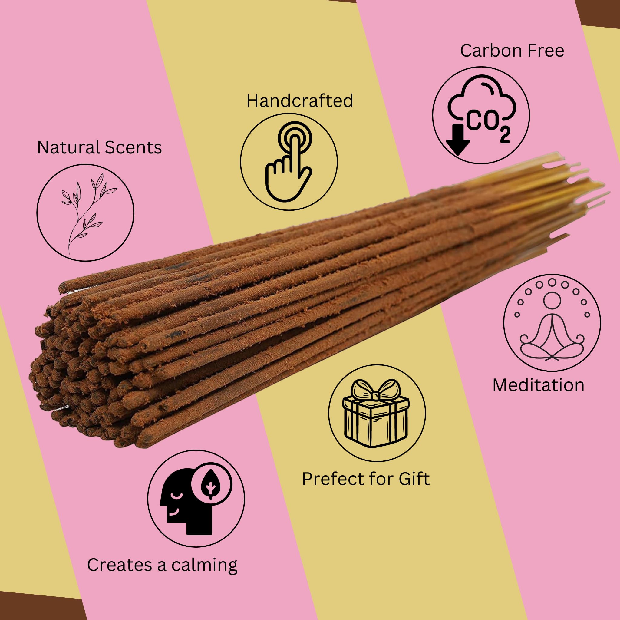 Bless International handmade incense sticks closeup showing artisanal texture