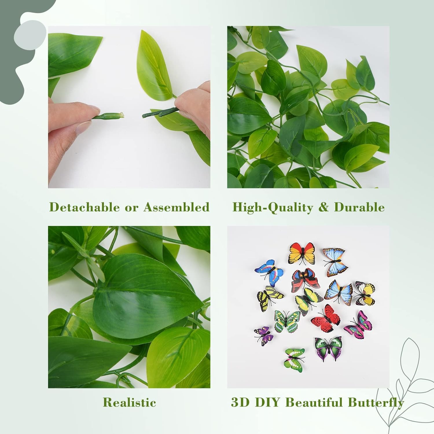 BLEUM CADE DIY leaves can be rearranged for personalized arrangements.