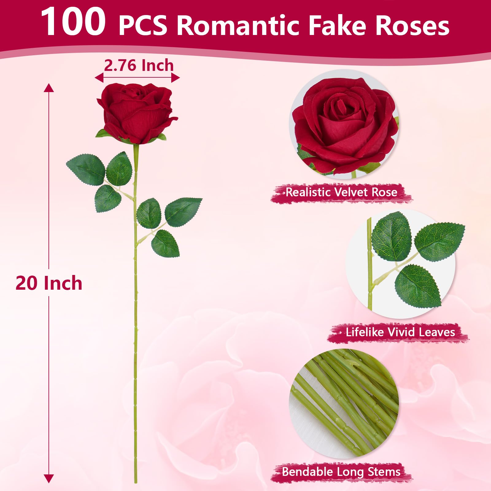 BLEUM CADE long stems support classic centerpieces and bouquets.