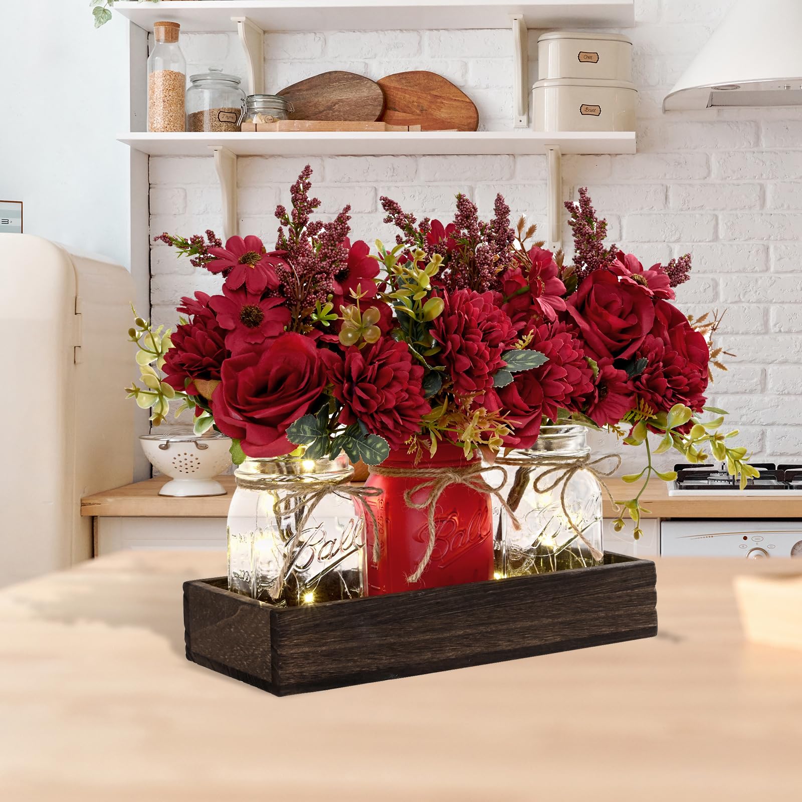BLEUM CADE mason jar vase and storage option included