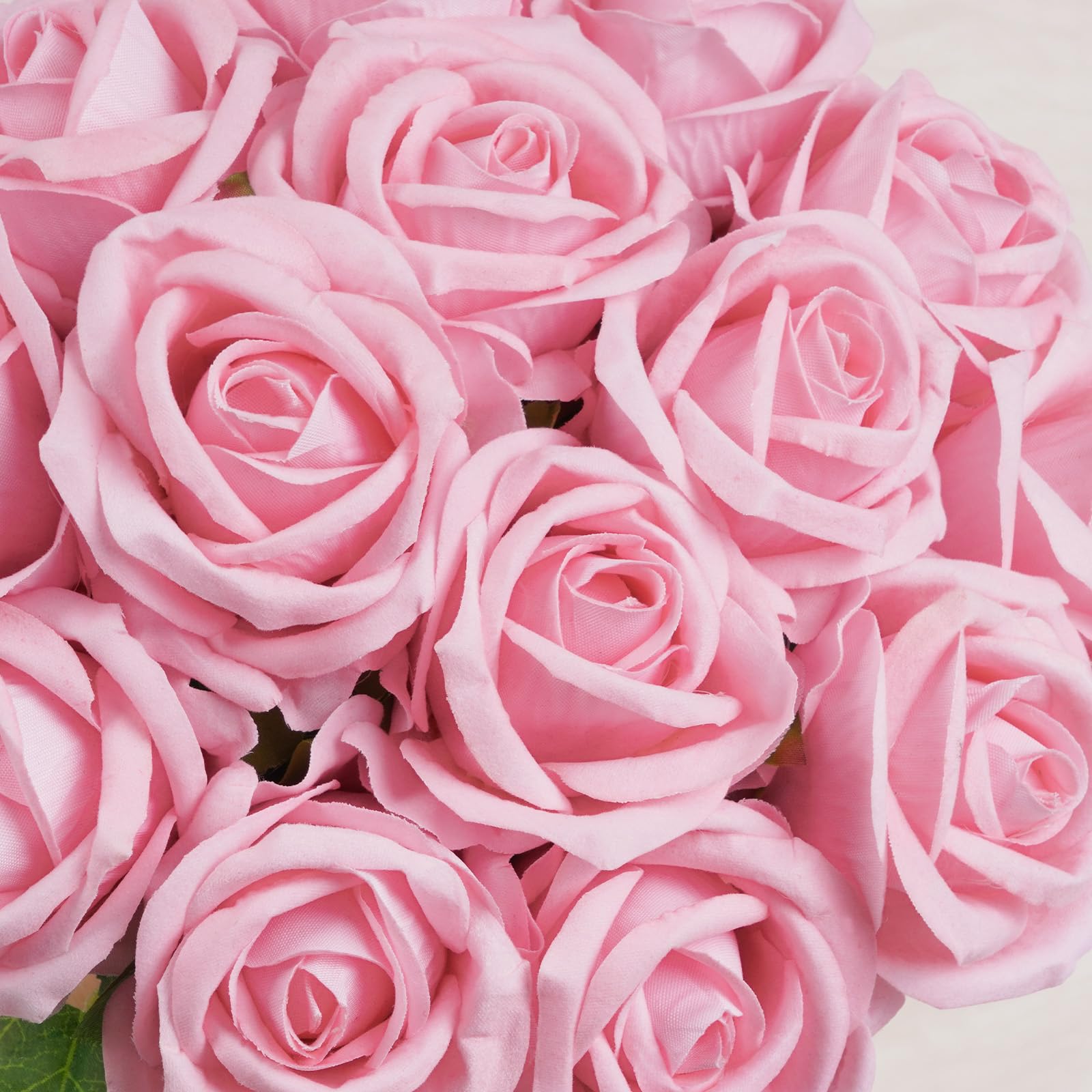 BLEUM CADE pink roses in vase for wedding centerpieces