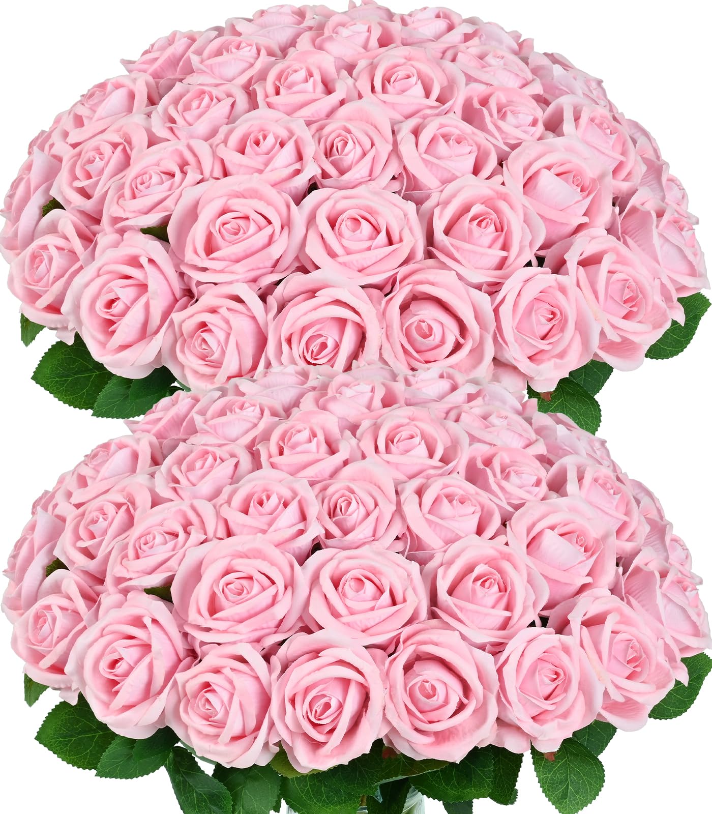 BLEUM CADE pink velvet rose head close-up with lifelike texture for decor