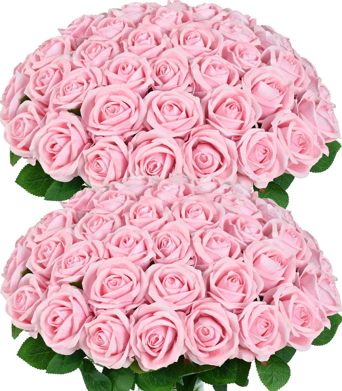 BLEUM CADE pink velvet rose head close-up with lifelike texture for decor