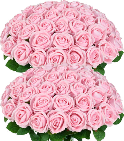 BLEUM CADE pink velvet rose head close-up with lifelike texture for decor
