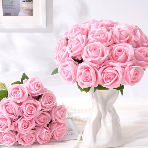 BLEUM CADE real-touch rose with natural colors and jagged leaf edges