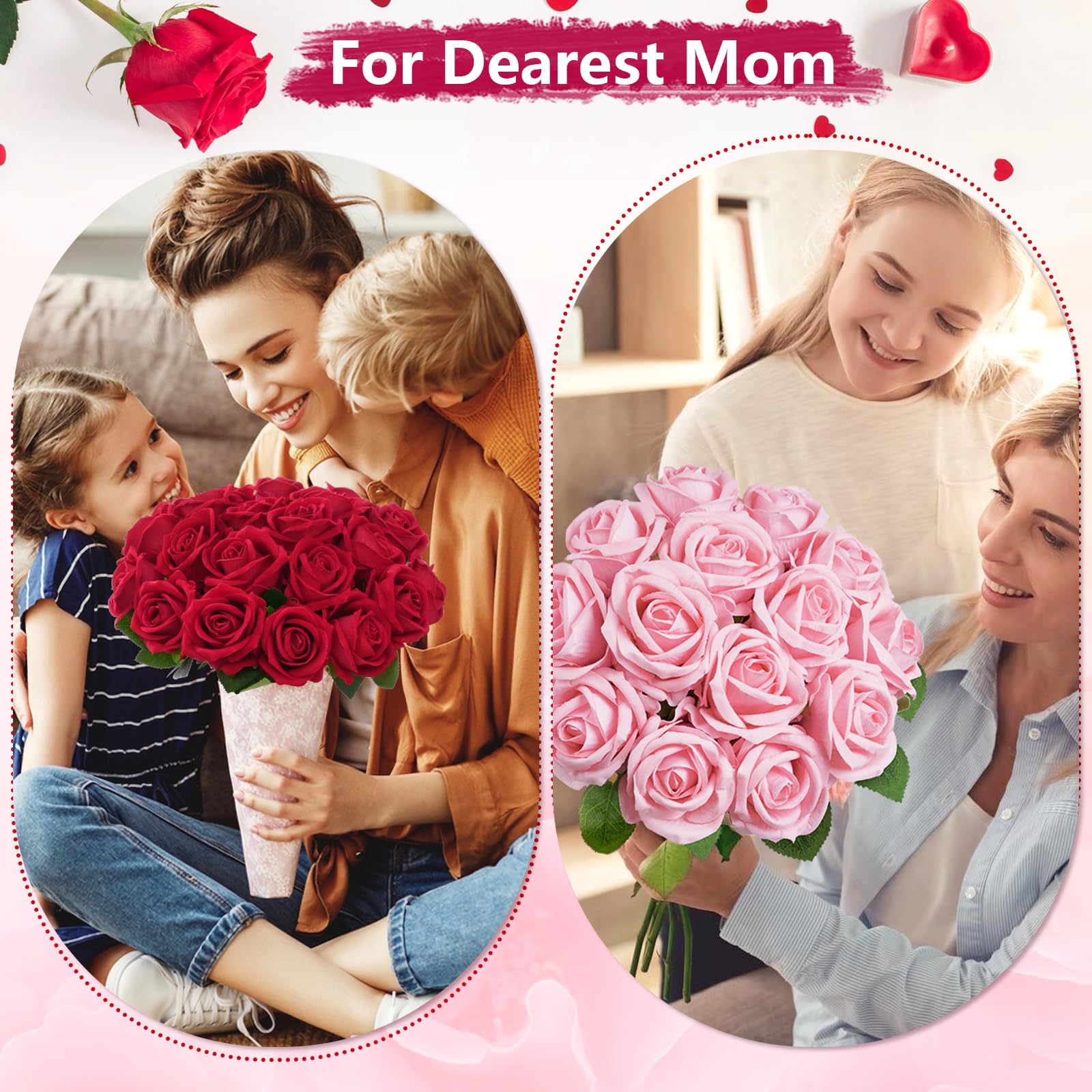 BLEUM CADE vivid red color stays bold in any vase.
