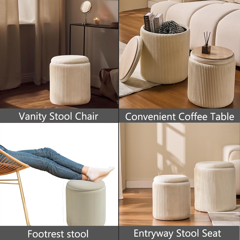 BLEXA ottomans include silicone pads to protect floors from scratches.