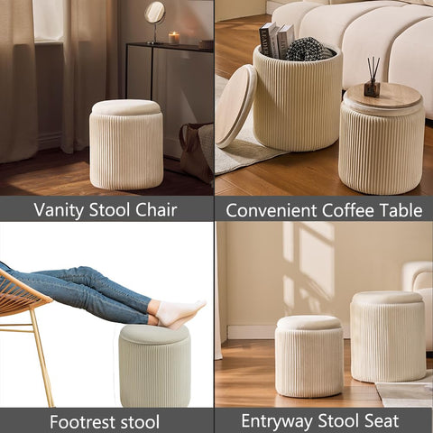 BLEXA ottomans include silicone pads to protect floors from scratches.