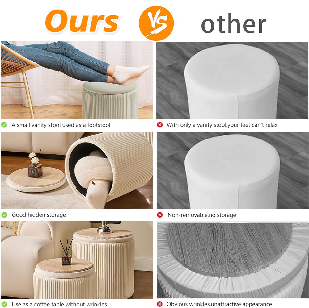 BLEXA ottomans sturdy frame supports up to 300 pounds for reliable seating.