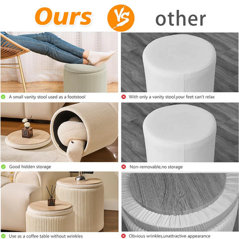 BLEXA ottomans sturdy frame supports up to 300 pounds for reliable seating.