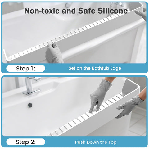 Blgiont Splash Guard play area with toy tray in tub