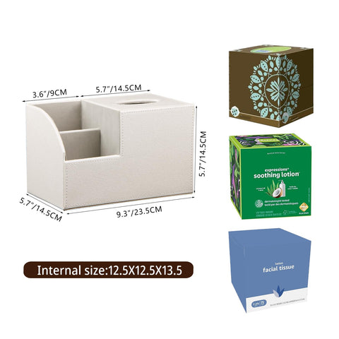 BLIENCE cube tissue organizer on nightstand blends with decor