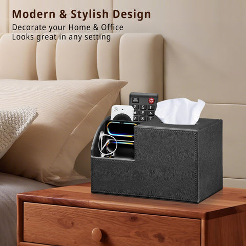 BLIENCE tissue box cover top magnet, easy refill and secure lid