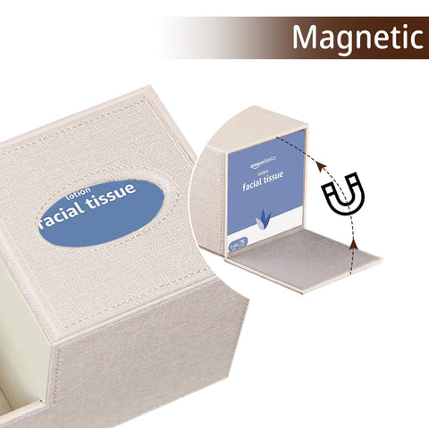 BLIENCE tissue box cover with magnetic top lid for easy refills