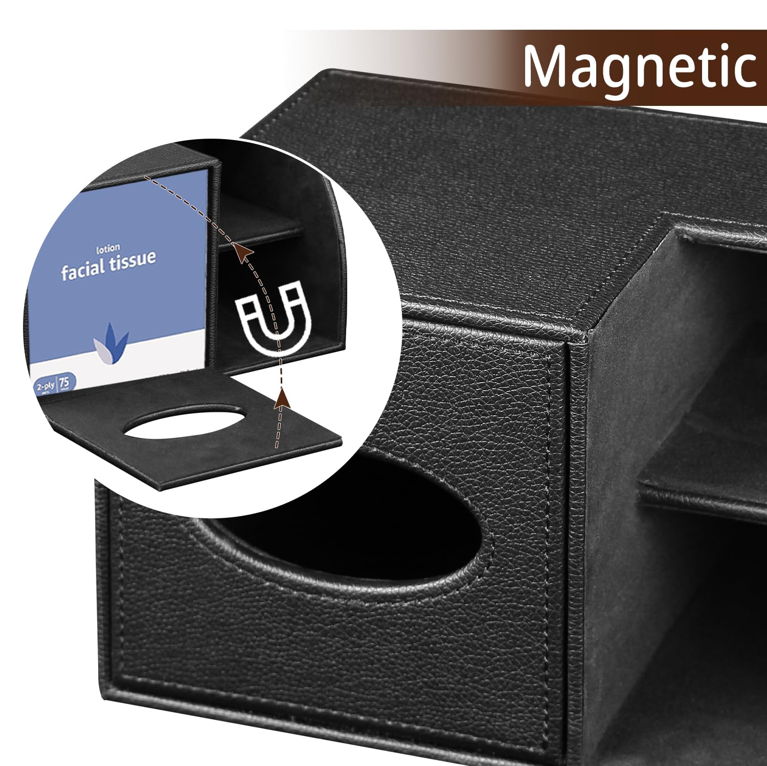 BLIENCE square tissue box cover complements nightstand decor