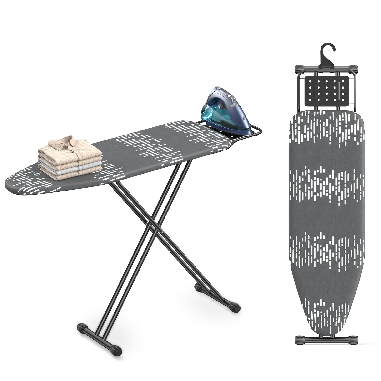 BLINGMIND Ironing Board full size surface for large garments and bulk ironing tasks