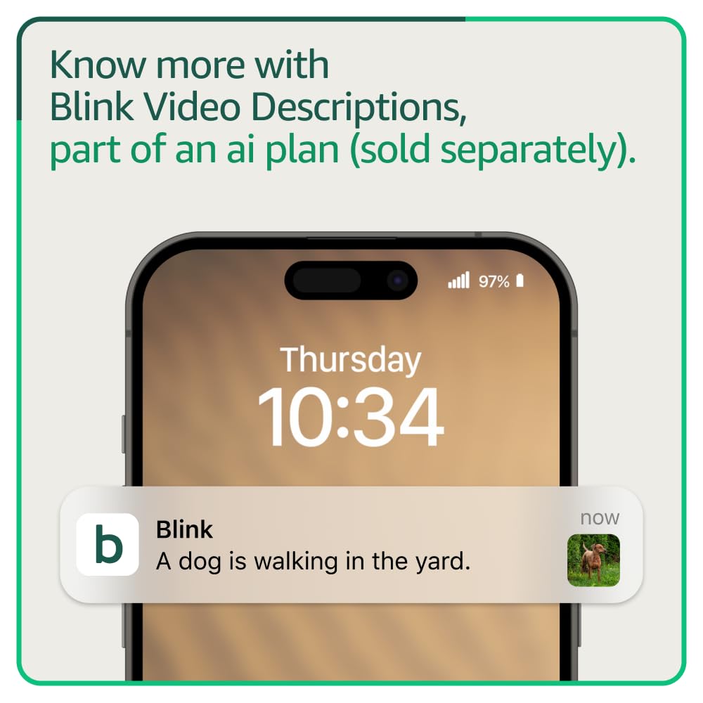 Blink Mini two-way audio lets you talk to visitors remotely.