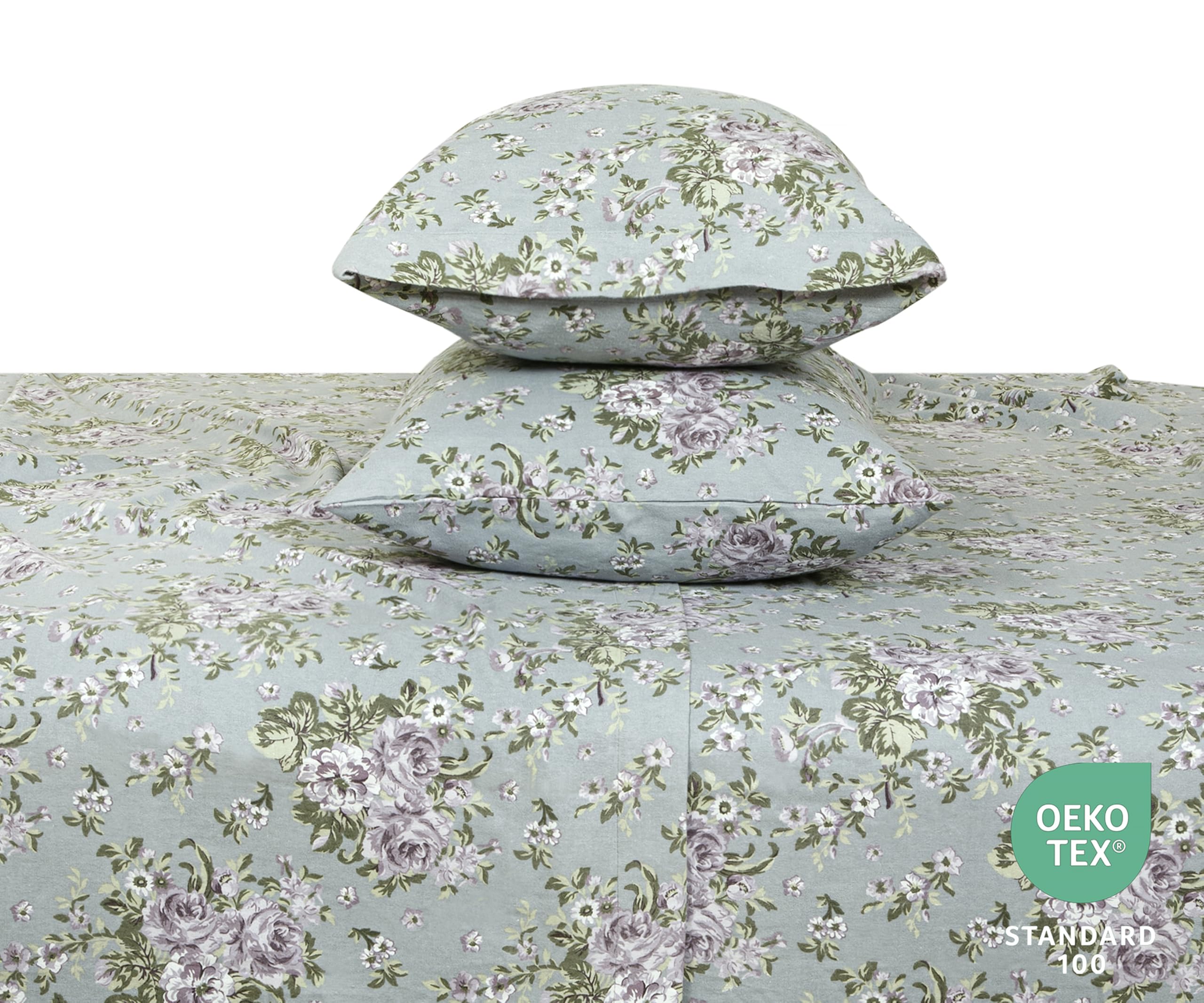 Bliss Casa Blossom double brushed cotton delivers warm, breathable feel.